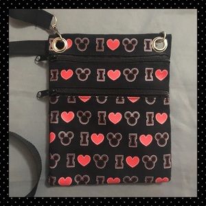 Disney I love Mickey small crossbody bag.